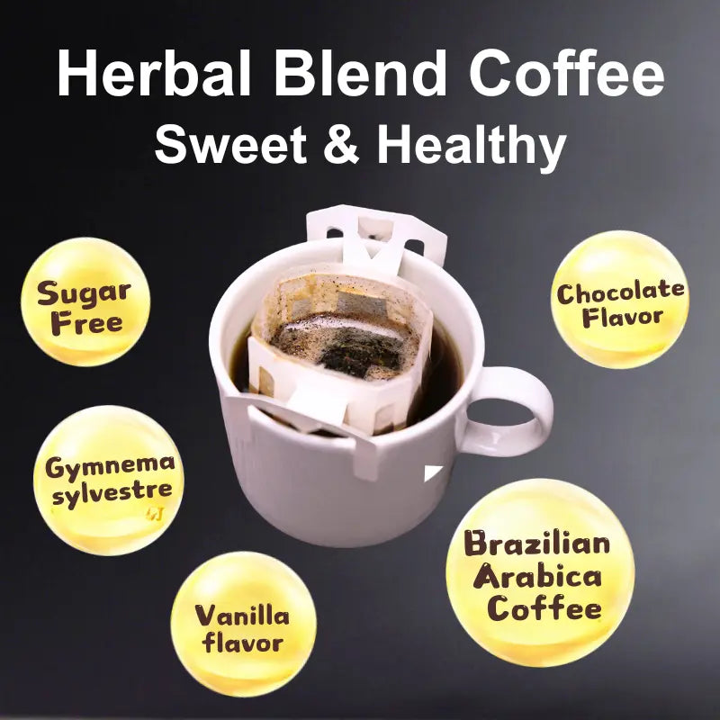 Tokyo Diet Coffee - Sugar-Free Drip Coffee Bags with Flavored Blends (Roasted Caramel, Vanilla, Raspberry, Herbal Original) - 7 Bags Each - sho Nutrition LLC