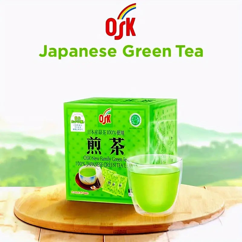 OSK Sencha Green Tea & OSK Genmaicha Roasted Rice Tea – Authentic Japanese Teabags, 40ct, Fresh & Nutty Flavor, Zero Calories, Sugar-Free, Hot or Cold Brew - Combo Pack - sho Nutrition LLC