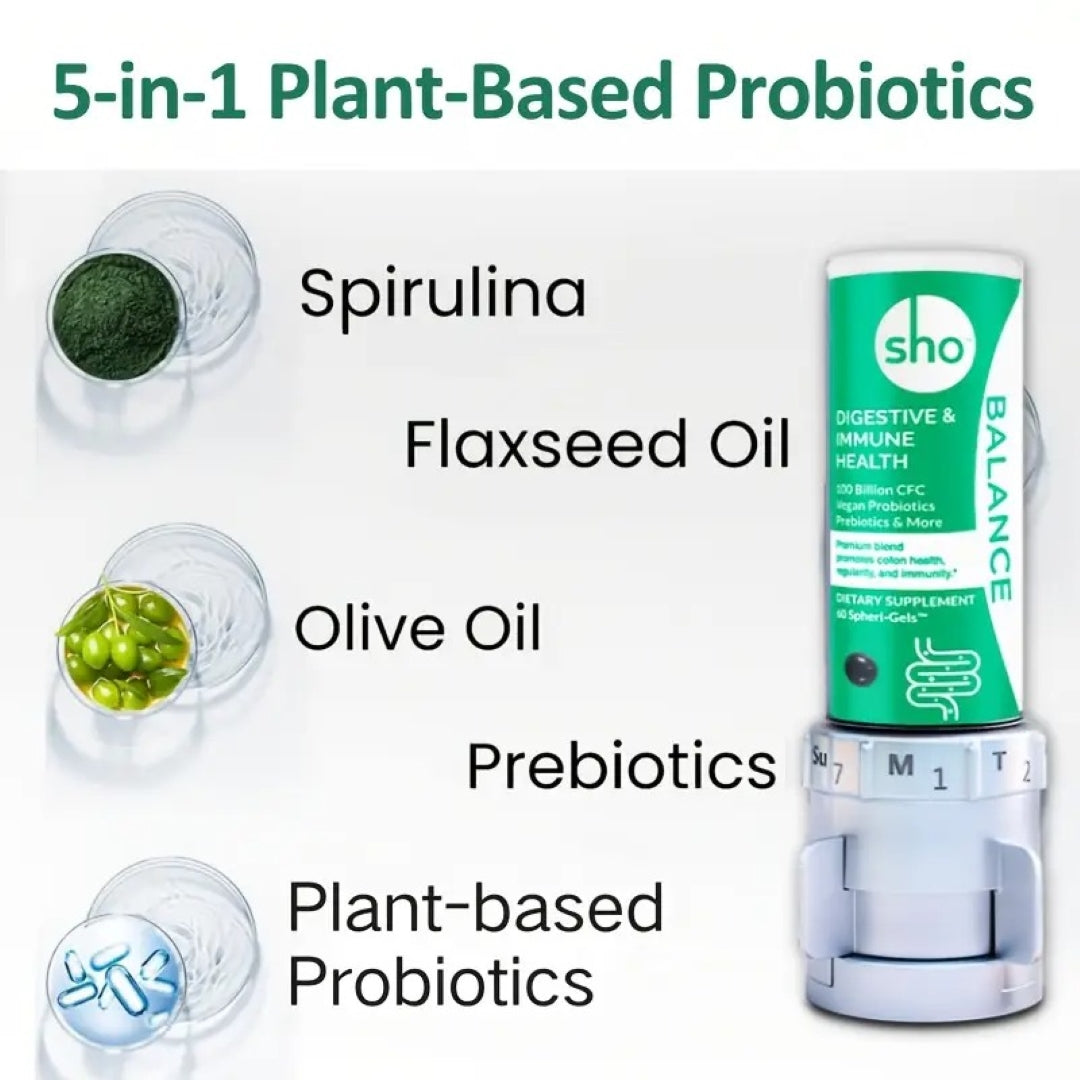 Sho ENERGY+ Vegan Vitamin B Nootropics & BALANCE 5-in-1 Probiotics | Enhanced Focus, Metabolism, Gut Health, Detox & Radiant Skin | Made in Japan - sho Nutrition LLC