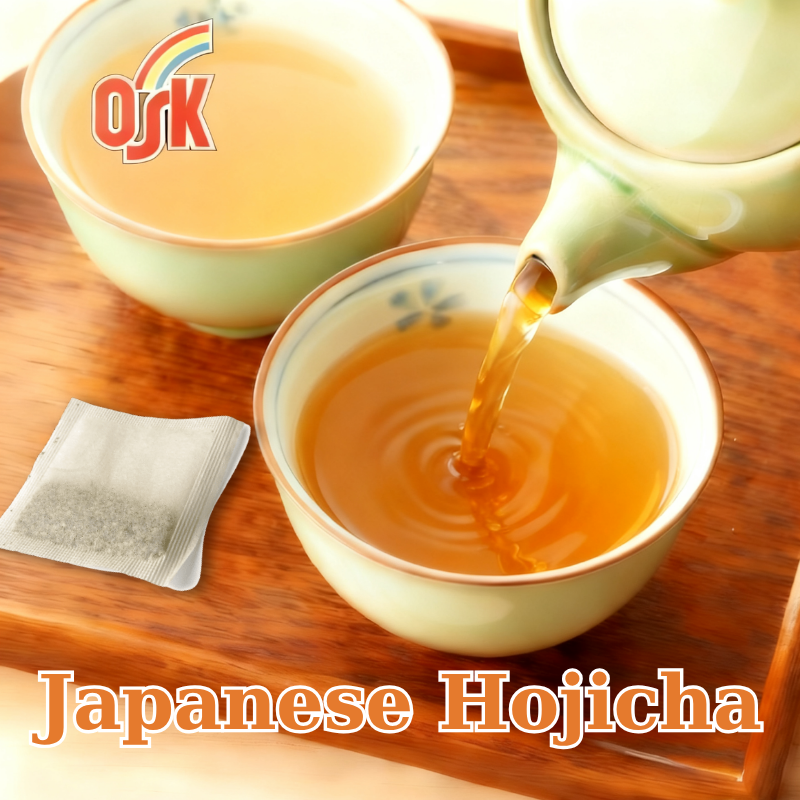 OSK Hojicha Roasted Green Tea – Organic Japenese Green Tea With Low Caffeine, Non-GMO, JAS Certified, Hojicha Tea Hot or Cold Brew – 40pc Pack - sho Nutrition LLC
