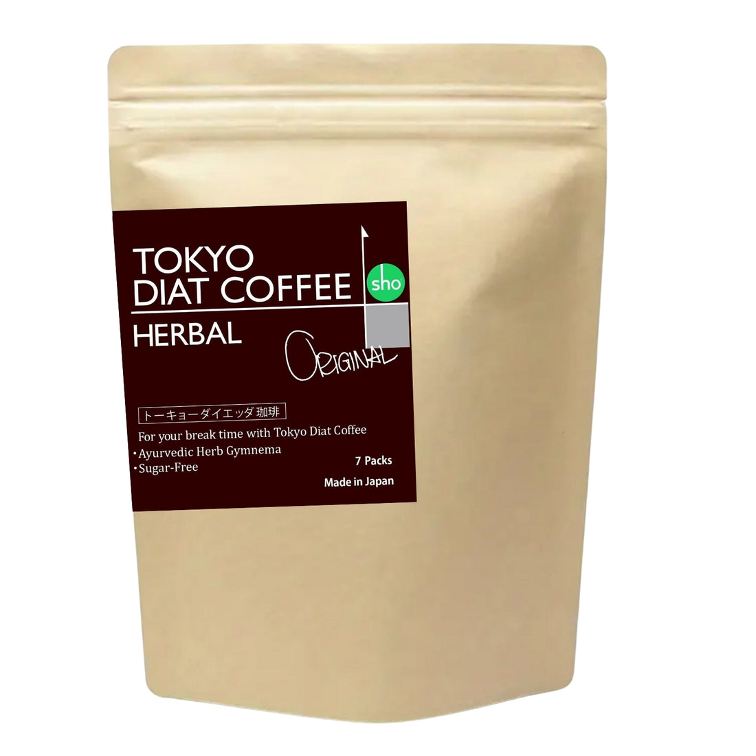 Tokyo Diat Herbal Coffee - Sugar-Free Ayurvedic Blend, Supports Wellness - 7 Dripbags/Pack for Healthy Breaks - sho Nutrition LLC