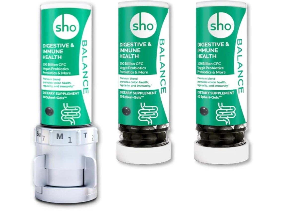 sho BALANCE: 5-in-1 Vegan Probiotics & Prebiotics Supplement with 100 Billion CFU L. Casei K-1 for Gut Health, Detox, Weight Management & Radiant Skin | Made in Japan - sho Nutrition LLC