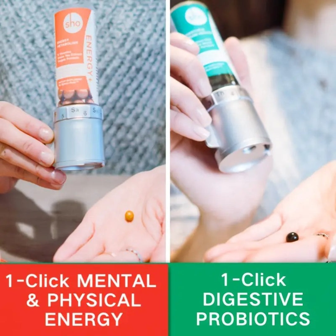 Sho ENERGY+ Vegan Vitamin B Nootropics & BALANCE 5-in-1 Probiotics | Enhanced Focus, Metabolism, Gut Health, Detox & Radiant Skin | Made in Japan - sho Nutrition LLC