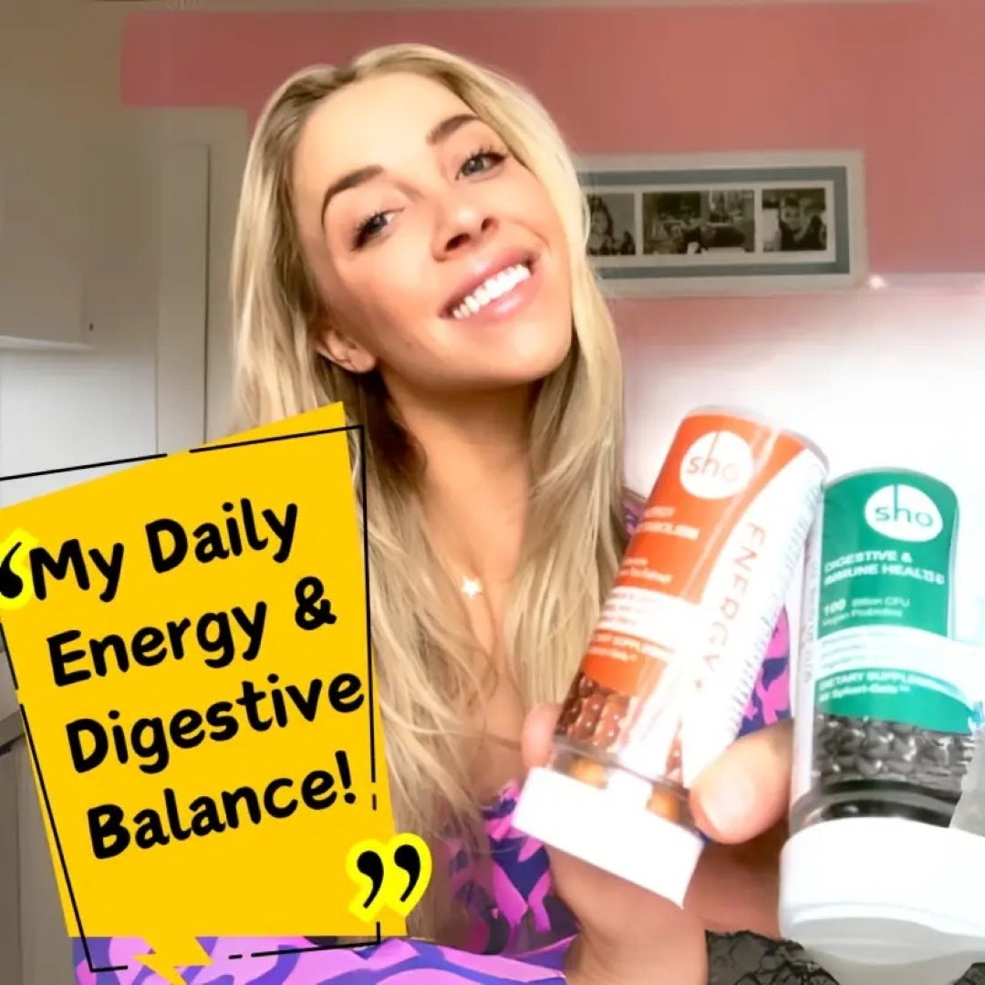 Sho ENERGY+ Vegan Vitamin B Nootropics & BALANCE 5-in-1 Probiotics | Enhanced Focus, Metabolism, Gut Health, Detox & Radiant Skin | Made in Japan - sho Nutrition LLC