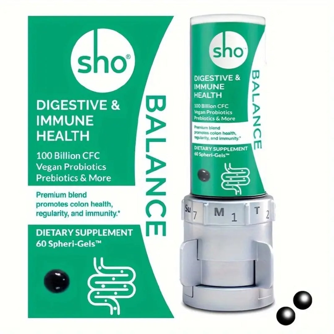 sho BALANCE: 5-in-1 Vegan Probiotics & Prebiotics Supplement with 100 Billion CFU L. Casei K-1 for Gut Health, Detox, Weight Management & Radiant Skin | Made in Japan - sho Nutrition LLC