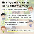 Instant Coffee with Green Tea – Sugar-Free, Vegetarian, Natural Weight Management | 30 Sachets for Fat Burning & Energy Boost - sho Nutrition LLC