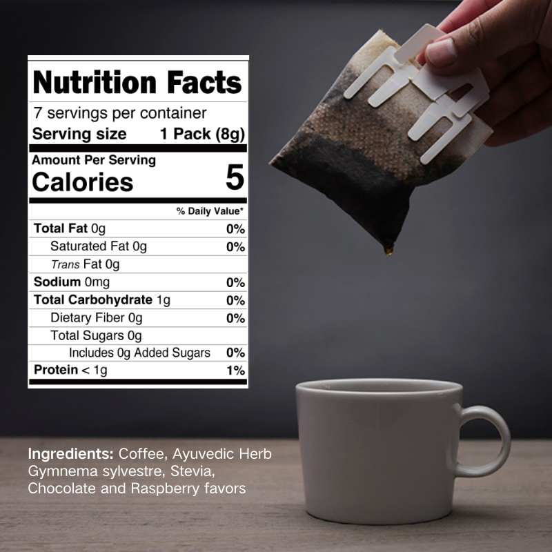 Tokyo Diet Coffee - Chocolate & Raspberry Flavor | 7 Pack | Sugar-Free Japanese Coffee | Ayurvedic Herb - sho Nutrition LLC
