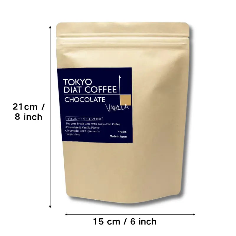 Tokyo Diet Coffee, Chocolate & Vanilla Flavored Drip Coffee Bags with Gymnema Sylvestre, Sugar-Free, 7 Packs - sho Nutrition LLC