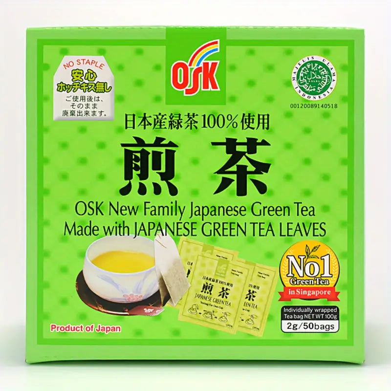 OSK Sencha Green Tea & OSK Genmaicha Roasted Rice Tea – Authentic Japanese Teabags, 40ct, Fresh & Nutty Flavor, Zero Calories, Sugar-Free, Hot or Cold Brew - Combo Pack - sho Nutrition LLC