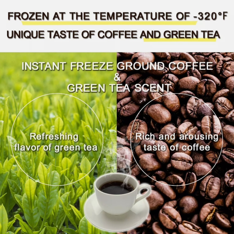 Instant Coffee with Green Tea – Sugar-Free, Vegetarian, Natural Weight Management | 30 Sachets for Fat Burning & Energy Boost - sho Nutrition LLC
