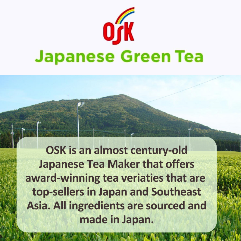 OSK Japanese Green Tea Bags Sencha, 50ct/20ct, Hot or Cold Brew, Antioxidants, Zero Calories, Sugar-Free - sho Nutrition LLC