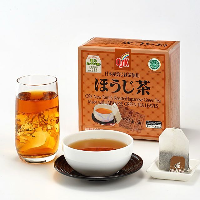 OSK Japanese Houjicha Roasted Green Tea Bags Hojicha, 50ct/20ct, Hot or Cold Brew, Antioxidants, Zero Calories, Sugar-Free - sho Nutrition LLC