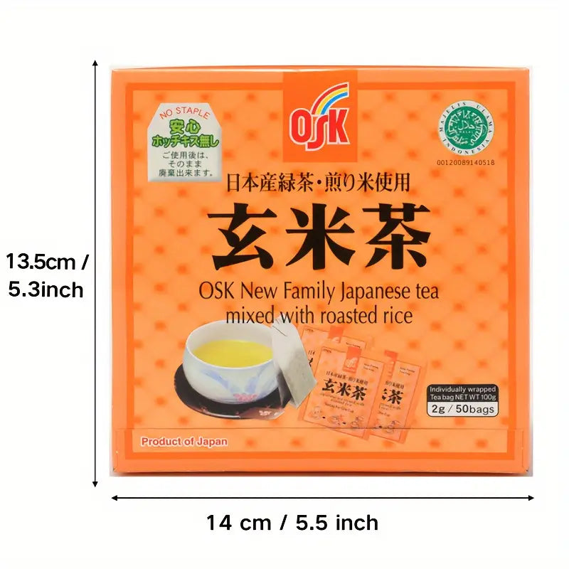 OSK Sencha Green Tea & OSK Genmaicha Roasted Rice Tea – Authentic Japanese Teabags, 40ct, Fresh & Nutty Flavor, Zero Calories, Sugar-Free, Hot or Cold Brew - Combo Pack - sho Nutrition LLC